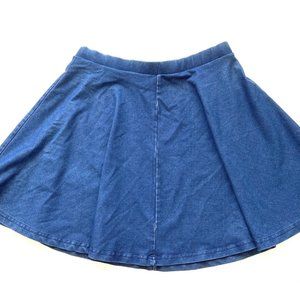 Topshop Women's Skirt Size 8 Blue Skater Skirt Mini